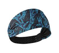 Blue Hands Reaching Out Fasce per capelli di raffreddamento per le donne Elastiche larghe fasce per capelli da donna per allenamenti Pallavolo Corsa lavaggio viso
