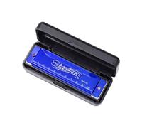 Blue Harmonica for Kids - Organo da bocca adatto ai principianti con 10 fori e 20 note, giocattolo musicale per i bambini | Strumento prescolare per l'arpa per l'apprendimento musicale pre