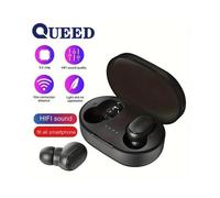 (Blue) Hbelmers A6S Mini TWS Noise Reduction Wireless Earbuds LED Display Touch Control Bluetooth Sports Headset with Microphone