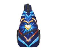 Blue Heart Blue Heart Borsa sul petto Zaino a tracolla diagonale Uomo Donna Viaggio con zaino multifunzionale per sport all'aria aperta