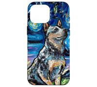 Blue Heeler Starry Night Australian Cattle Dog, opera d'arte di Aja Custodia per iPhone 16 Pro Max