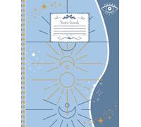 Blue Horoscope Tarot Spiritual-Themed Preppy College-Ruled 8.5"x11" Notebook: Soft Witchy Coquette Evil Eye Cute Pastel Goth Office Supplies Journal ... Stationery, School Notes, Teens & Women <3