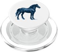Blue Horse Silhouette Equestrian Lover Minimalist PopSockets PopGrip per MagSafe