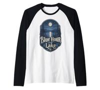 Blue Hour at The Lake Badge Lakecore Estetica Maglia con Maniche Raglan