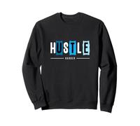 Blue Hustle Harder Blue Graphic Felpa