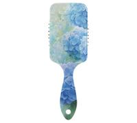 Blue Hydrangea Motto Spring Flower carino pettine spazzola per capelli Progettato massaggiatore testa cuoio capelluto per capelli lisci con manico ergonomico cepillo para pelo rizado