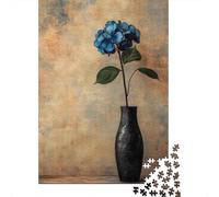 Blue Hydrangea Still Life 1000 Pezzi Carta Durevole Puzzle Adulti Portatile Imballaggio Pronto Per Il Regalo Stimolante E Divertente Loisirs A Casa 70x50cm/1000pcs