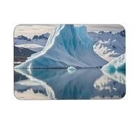 Blue Iceberg Diatom fango, tappetini da bagno assorbono umidità e sporco, zerbino con retro in gomma antiscivolo, adatto sotto la porta, per pavimento del bagno, vasca, doccia, lavandino