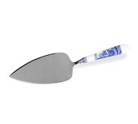 Blue Italian 25 cm, in Porcellana e Acciaio Inox Paletta per Torta, Colore: Blu/Bianco