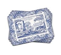 Blue Italian 40,1 x 29 cm, in MDF con Retro in Sughero, Set da 4, Colore: Blu/Bianco