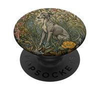 Blue Italian Greyhound in un vecchio giardino inglese PopSockets PopGrip Adesivo