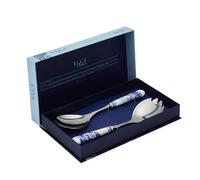 Blue Italian Spode Posate per insalata (coppia) (blu e bianco, 25 cm)