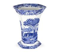Blue Italian Spode Vaso Esagonale