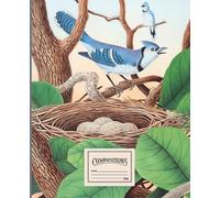 Blue Jay composition notebook. Bird notebook: Vintage Style College Ruled Paper Notebook for Home School College or Work. Gift for Students & Teachers
