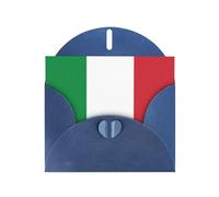 Blue JKIEGOQ - Biglietto di auguri con stampa bandiera italiana, 10,2 x 15,2 cm, per Natale, San Valentino, matrimonio, inviti per feste