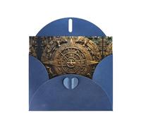 Blue JKIEGOQ Calendario Maya Fine del Mondo Stampe Biglietto di Auguri 10,2 x 15,2 cm per Natale, San Valentino, Matrimonio, Biglietti d'invito per feste