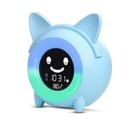 Blue Kids Alarm Clock, Sleep Training Alarm Clock for Kids, Wake Up Light Digital Clock Sleep Trainer Night Light
