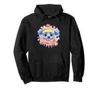 Blue Koala Inverno Ritratto Lover Graphic Giallo Rosa Sciarpa Felpa con Cappuccio