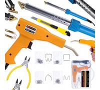 Blue Lark - Saldatrice elettrica in plastica, 80 W, BL80 W, con valigetta e 200 graffette, kit professionale per riparazioni in plastica e saldatura