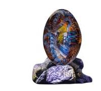 Blue Lava Dragon Egg Dinosauro Ornamento