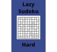 Blue Lazy Sudoku Book, 9x9 Puzzles, 100 Pages, 6x9, Hard