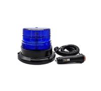 Blue Led Beacon, Magnetic Flashing Vehicle Warning Light with Cigarette Lighter Socket 12-80v