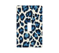 Blue Leopard Print Light Switch Cover Decorativo Singolo Toggle 1 Gang Piastra Da Parete per Cucina Agriturismo Camera Da Letto Bagno Art Decor