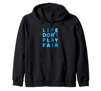 Blue Life Don't Play Fair Blue Graphic Felpa con Cappuccio
