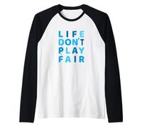 Blue Life Don't Play Fair Blue Graphic Maglia con Maniche Raglan
