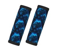 Blue Lightning Wolf FlamePrint - Rivestimento per maniglia per valigia, morbido, da viaggio, con etichette identificative per valigie