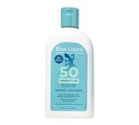 Blue Lizard SENSITIVE Mineral Sunscreen with Zinc Oxide, SPF 50+, Water Resistant, UVA/UVB Protection with Smart Bottle Technology - Fragrance Free, 8,75 oz.