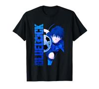 Blue Lock Blue Soccer Ball Split Panels Maglietta