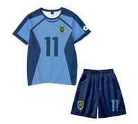 Blue Lock - Set composto da maglietta e pantaloncini a maniche corte dell'anime Isagi Yoichi Hyouma Chigiri, 2 pezzi, da uomo, N. 11., L