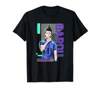 Blue Lock Shouei Barou Sporting Epic Neon Big Chest Portrait Maglietta, Uomo, Nero, 4XL