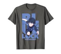Blue Lock Yoichi Isagi Running Through Big Chest Portrait Maglietta, Uomo, Asfalto, 4XL