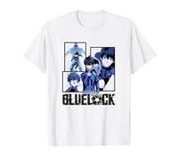 Blue Lock Yoichi Isagi The Mind On The Game Big Split Logo Maglietta, Uomo, Bianco, 5XL
