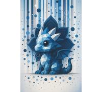 Blue Lotus Dragon || Lined Notebook, 6x9, 120 Pages: Perfect for writing, journaling, note-taking, or sketching - a serene fantasy companion for your everyday thoughts.