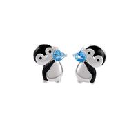Blue Love Penguin Earnail Hand held Love Penguin Earnail - Orecchino da donna a forma di pinguino, Misura unica, Acciaio inossidabile, Nessuna pietra preziosa