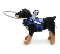(Blue-M) Dispositivo di guida per imbracatura per cani ciechi, alone per cani ciechi, anello anticollisione per animali domestici per prote