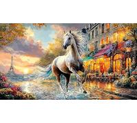 Blue-maned-horse-galloping-through-stormy-sky Puzzle 1000 pezzi Estremamente difficile Gioco stimolante Carta riciclata per adulti e bambini di 12 anni in su 70x50/1000 pezzi