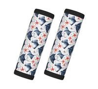 Blue Manta Ray - Custodia morbida per valigia, con stampa di stelle marine, per valigie, etichette identificative per valigie