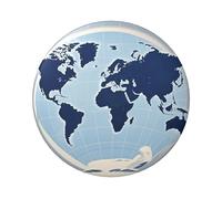 Blue Map Of The World Button Pins 12 pezzi, 6,1 cm rotondo pulsante distintivo metallo foto foto personalizzato pin pulsanti kit per forniture artigianali Natale progetti fai da te feste