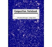 Blue Marble Composition Notebook | College Ruled | 200 Sheets | 9.75 x 7.5: Classic School Notebook for Kids, Girls, Teens & Adults | Perfect for ... Journaling, Writing, Homework & Everyday Use