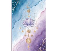 Blue Marble Composition Notebook with Lotus Flower - Spiritual Aesthetic Design 6''x9'': Tranquil Journal with Vibrant Blue Marble and Lotus Symbol - Ideal for Mindfulness, School, or Creative Writing