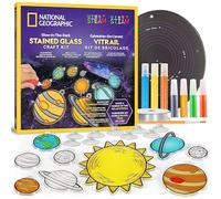 Blue Marble National Geographic Kit Artistico per Bambini - Sistema Solare Stile Vetrata con Pianeti Luminosi, Decorazioni da Finestra o da Appendere, Mobile Spaziale Creativo