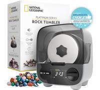 Blue Marble National Geographic - Kit professionale per roccia in attesa di brevetto, per bambini e adulti, ultra silenzioso, 0,9 kg, canna, rocce, grana, lucidatrice in gemma, bicchieri da roccia per