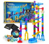 Blue Marble National Geographic Percorso di Biglie Fluorescenti - Kit di Costruzione con 15 Biglie in Vetro Che Si Illuminano al Buio e Sacca, Gioco STEM per Bambini e Bambine