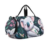 Blue Marble Texture Oro Swirl Ragazze Duffle Bags Travel Tote Weekend Duffel Pernottamento Sport Danza Bag Ragazzi Carry on Duffel, carino Koala colibrì floreale, classico