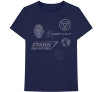 Blue Marvel Comics Iron Man Stark Expo autorizzato Uomo maglietta