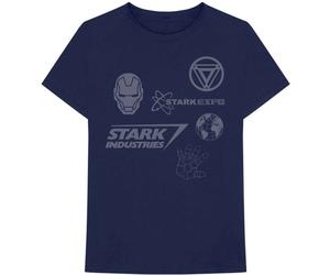 Blue Marvel Comics Iron Man Stark Expo autorizzato Uomo maglietta